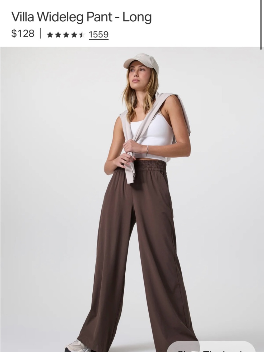 Vuori Villa (Relaxed Wide-Leg Elastic Waist Pants in Brown) - Picture 4 of 4